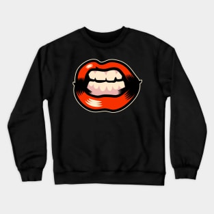 Grrr Red Lips and Teeth Crewneck Sweatshirt